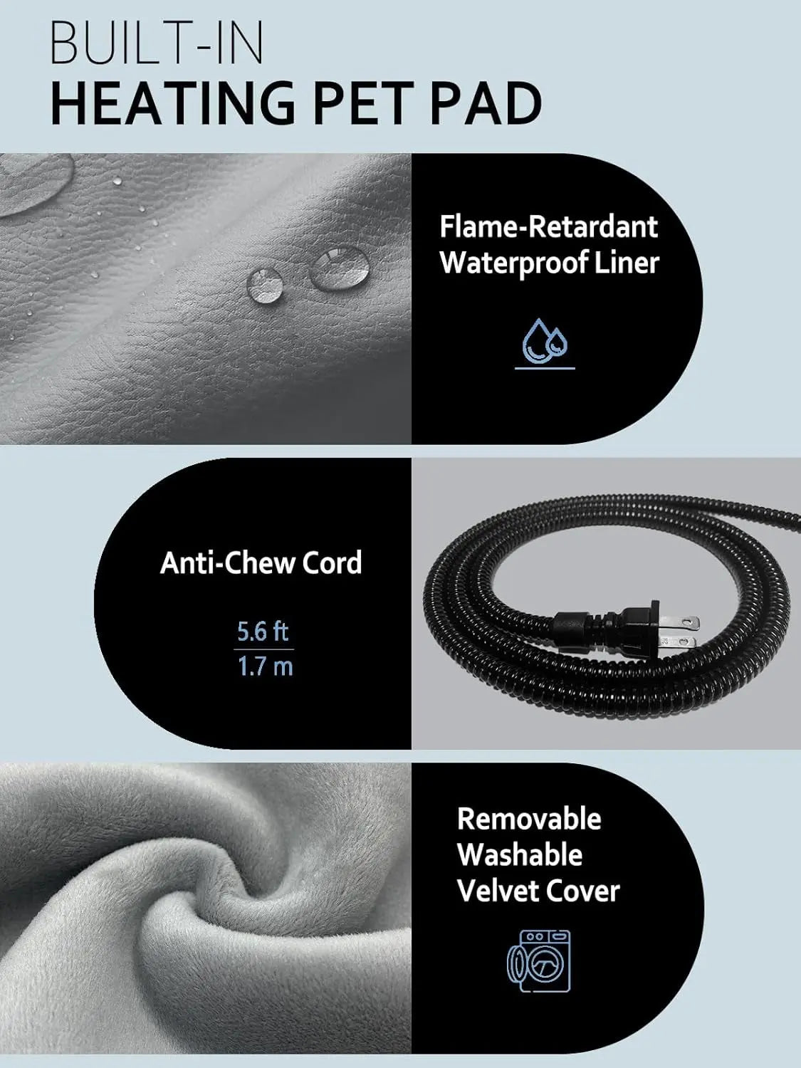 Outdoor Heated Cat House, Waterproof Insulated Shelter with Escape Door (Large)