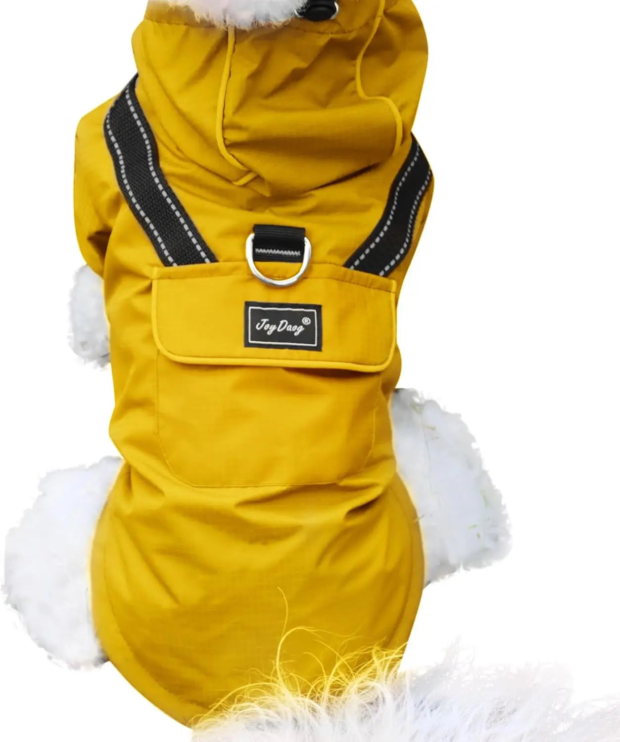 Outdoor Waterproof Dog Raincoat w/ Hood Reflective Sizes XS–XL in 4 Colors Yellow
