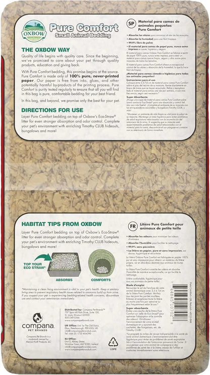 Oxbow Pure Comfort Small Animal Bedding, 99.9% Dust-Free Natural Paper