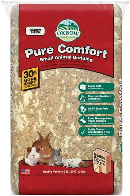 Oxbow Pure Comfort Small Animal Bedding, 99.9% Dust-Free Natural Paper Blend 36 Liter