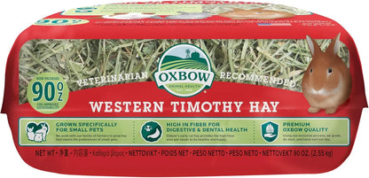 Oxbow Western Timothy Hay 90oz Natural Grass for Rabbits Guinea Pigs
