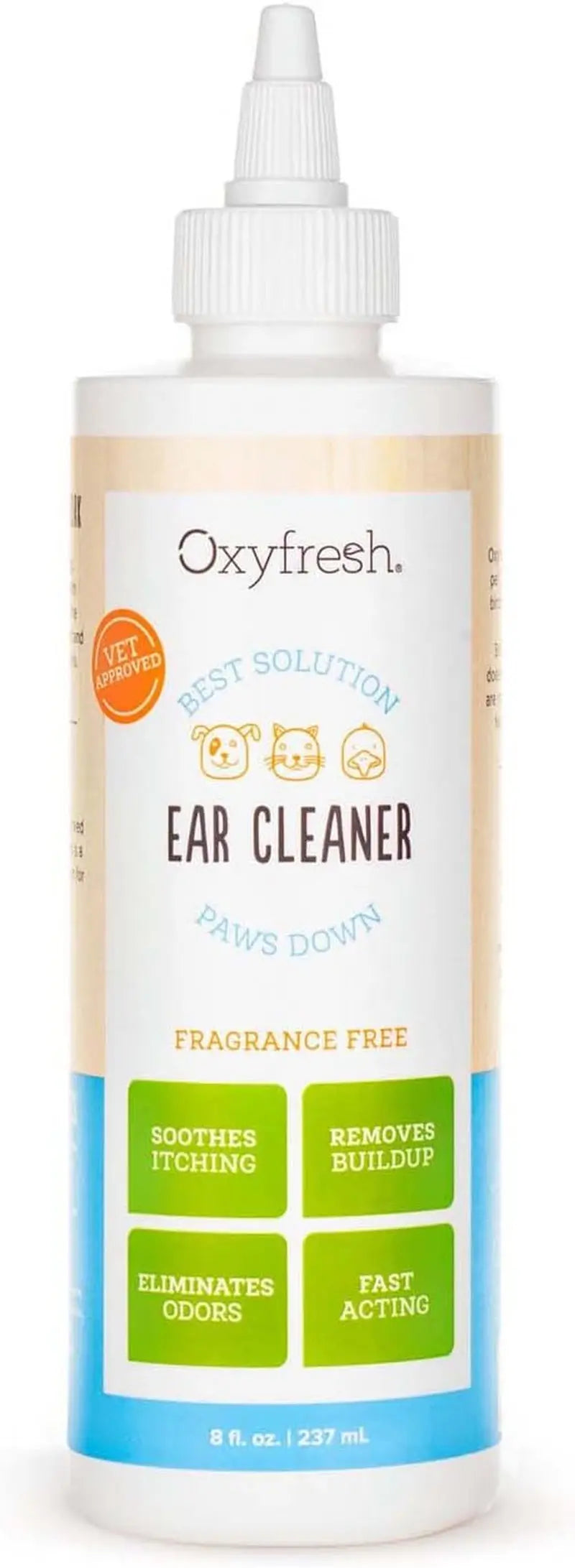 Oxyfresh Advanced Pet Ear Cleaner for Dogs & Cats Sting-Free 8 oz Default Title