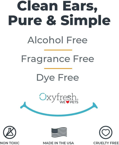 Oxyfresh Advanced Pet Ear Cleaner for Dogs & Cats Sting-Free 8 oz