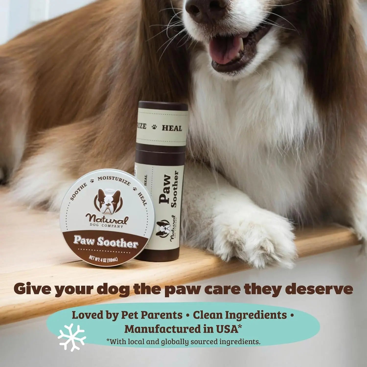 Paw Soother Balm & Wax – Natural Dog Paw Care with Coconut & Hempseed Oils