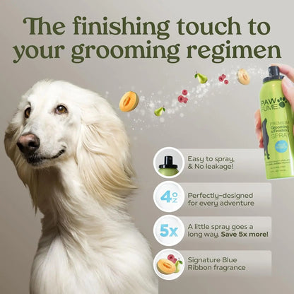 Pawfume Dog Spa Gift Basket 6-Piece Probiotic Deodorizer & Grooming Set