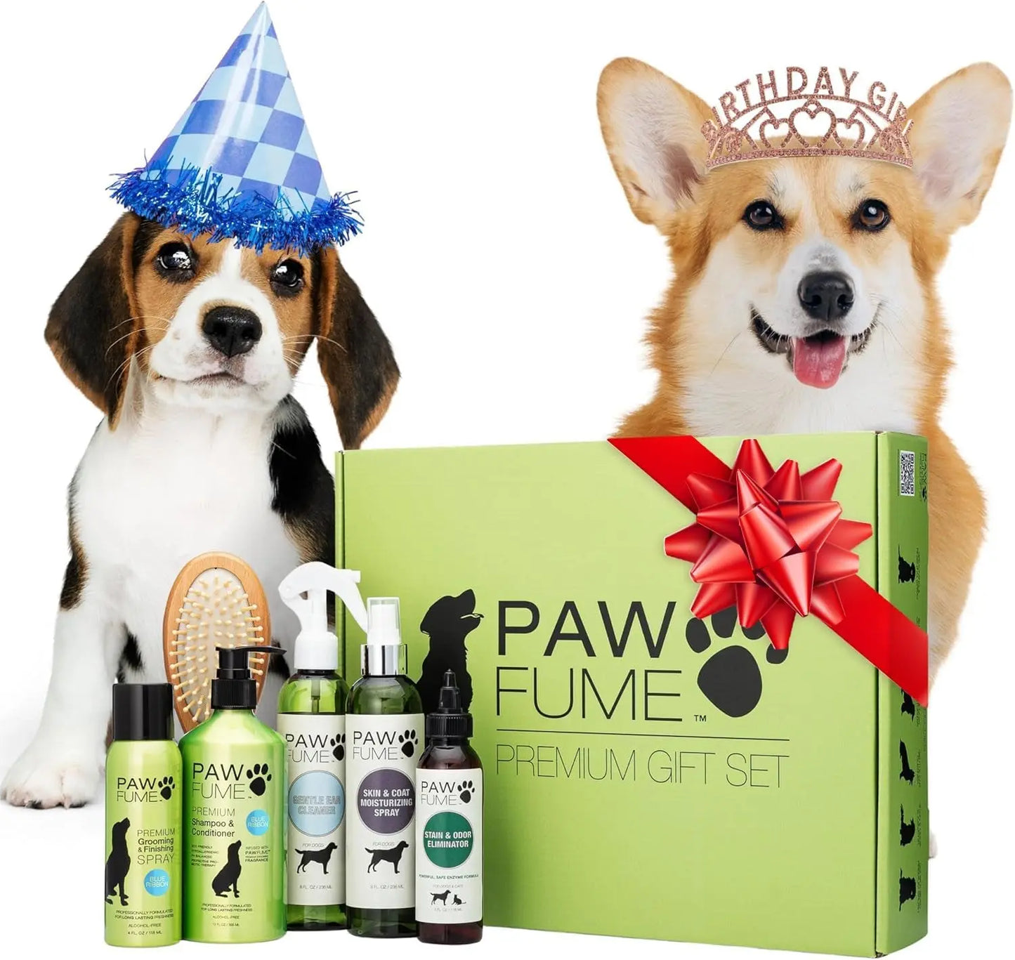 Pawfume Dog Spa Gift Basket 6-Piece Probiotic Deodorizer & Grooming Set Default Title