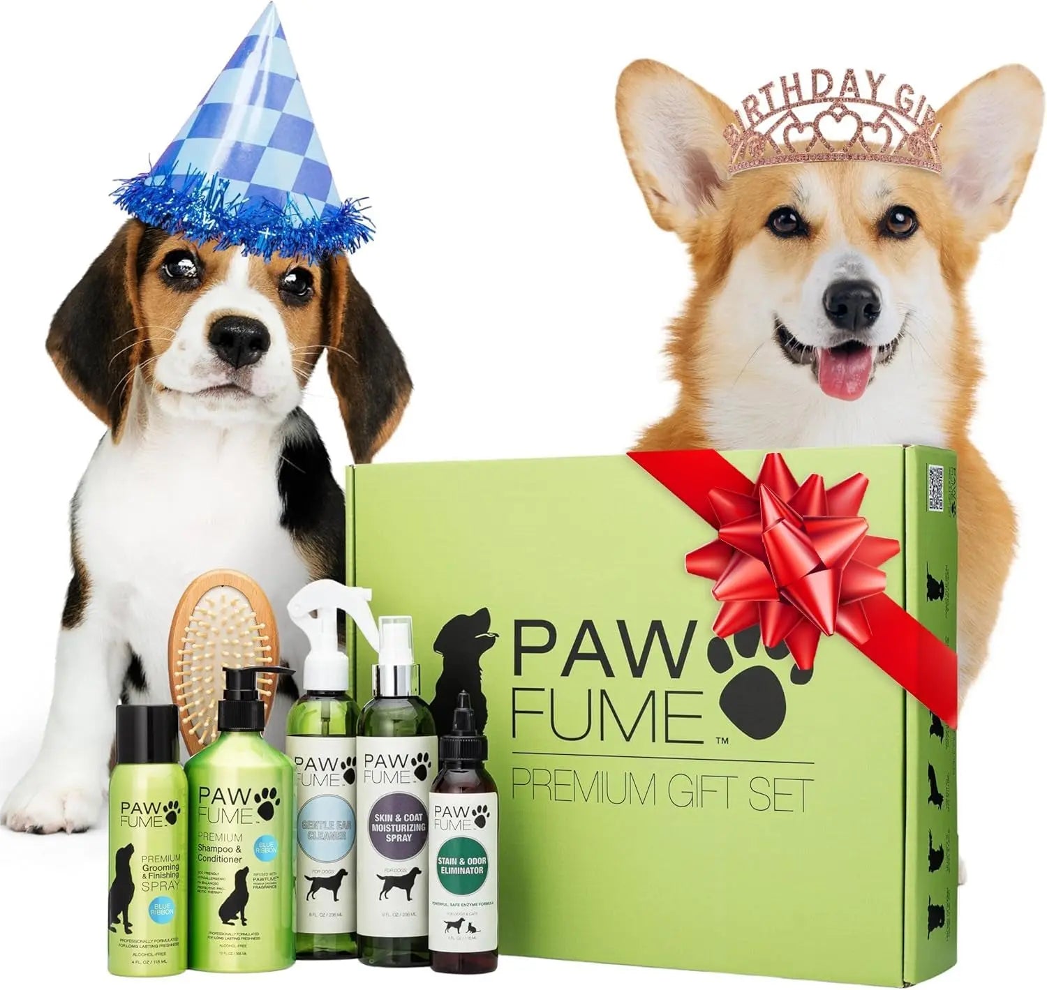 Pawfume Dog Spa Gift Basket 6-Piece Probiotic Deodorizer & Grooming Set Default Title
