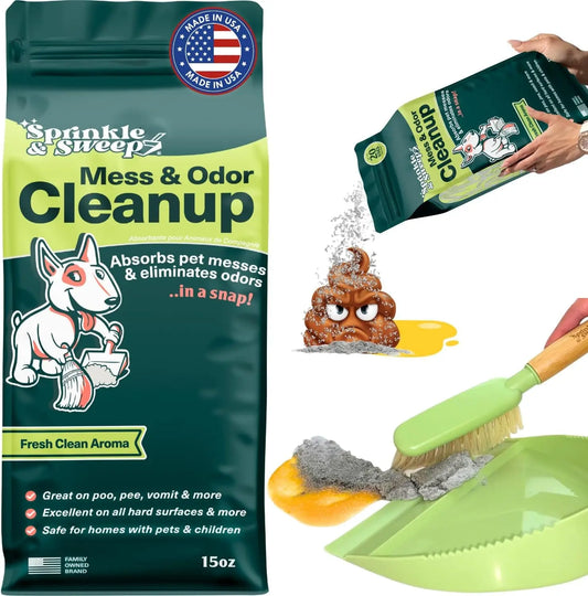 Pet Accident Cleanup Powder Dog Pee Vomit Potty Training Absorbent Odor Remover 15 Ounce (Pack Of 1)