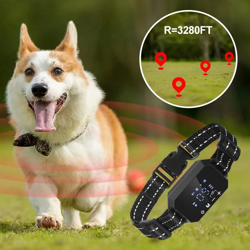 Pet GPS Training Collar Wireless Fence – Waterproof IP67, Safe Dog Tracker