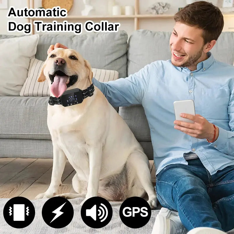 Pet GPS Training Collar Wireless Fence – Waterproof IP67, Safe Dog Tracker
