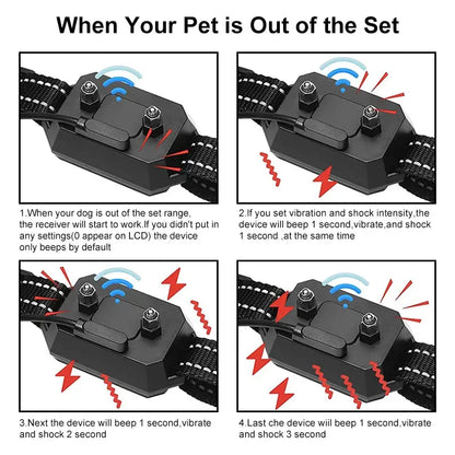 Pet GPS Training Collar Wireless Fence – Waterproof IP67, Safe Dog Tracker