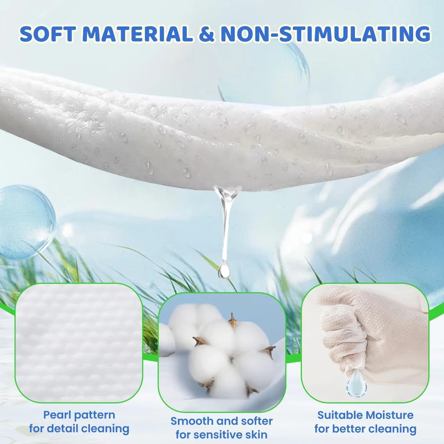 Pet Glove Wipes for Dogs, Cats & Small Animals, Unscented Grooming Wipes 24ct