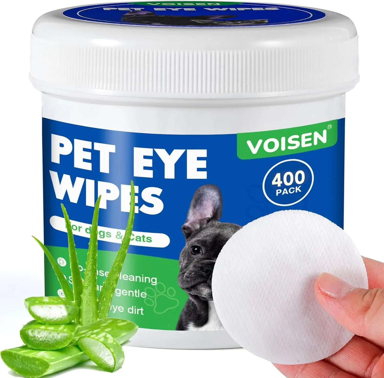 Pet Glove Wipes for Dogs, Cats & Small Animals, Unscented Grooming Wipes 24ct 400Pack
