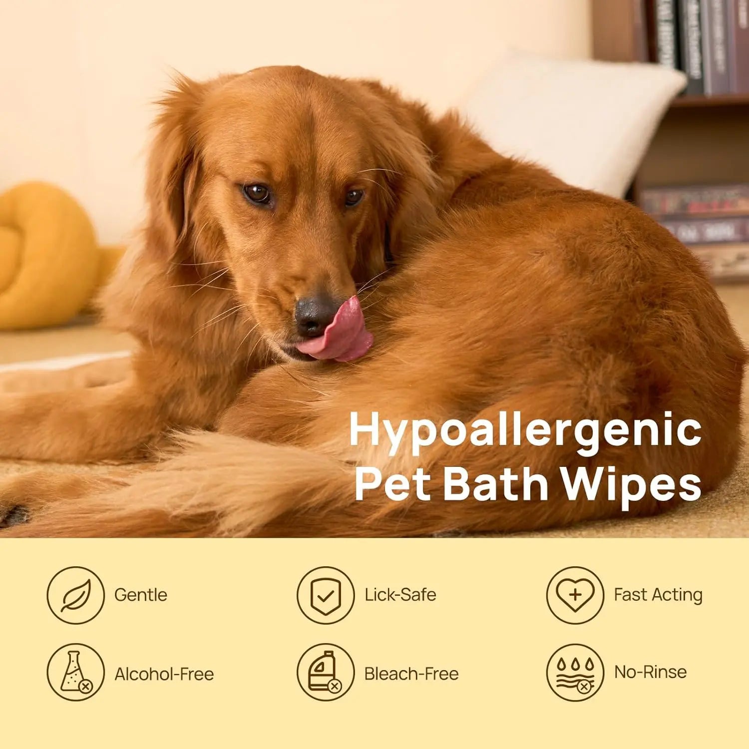 Pet Grooming Glove Wipes for Dogs & Cats – Hypoallergenic, Deodorizing, Vet-Approved