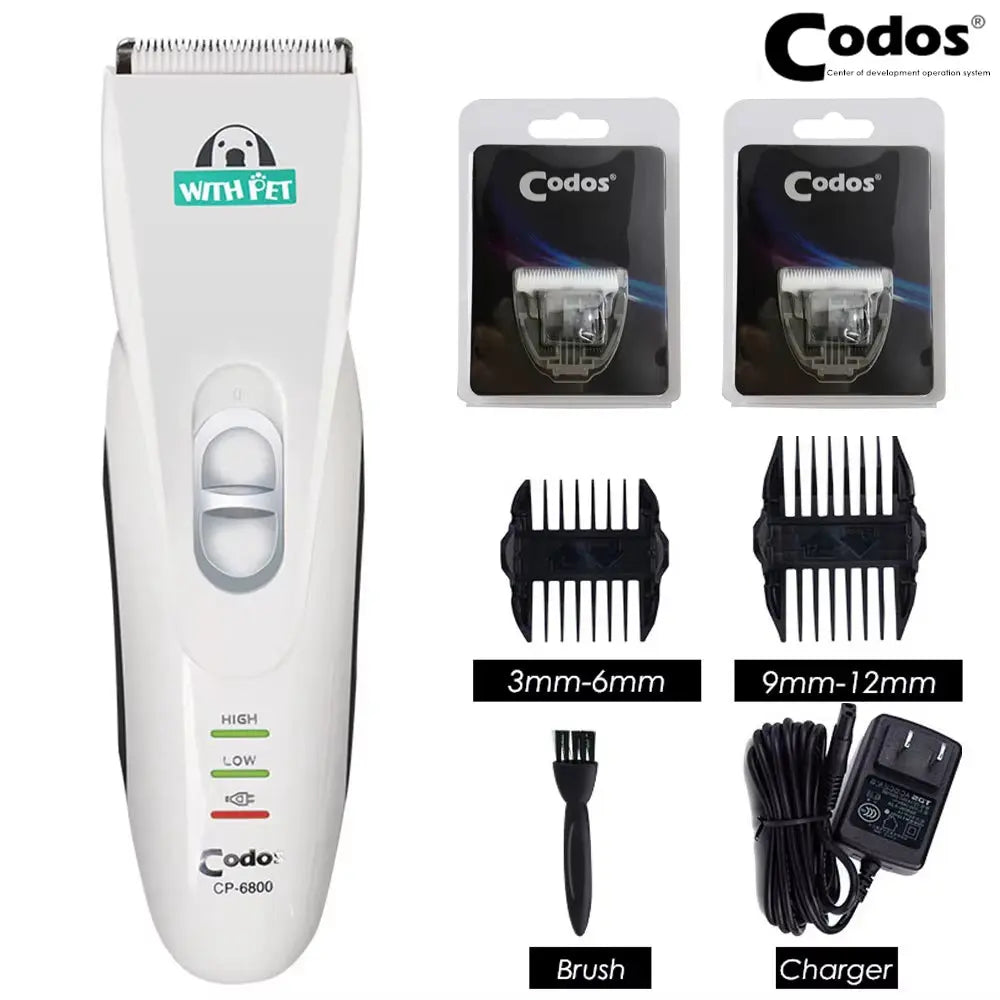 Pet Hair Clipper Trimmer – Professional, Rechargeable, Low Noise Grooming Tool for Dogs & Cats