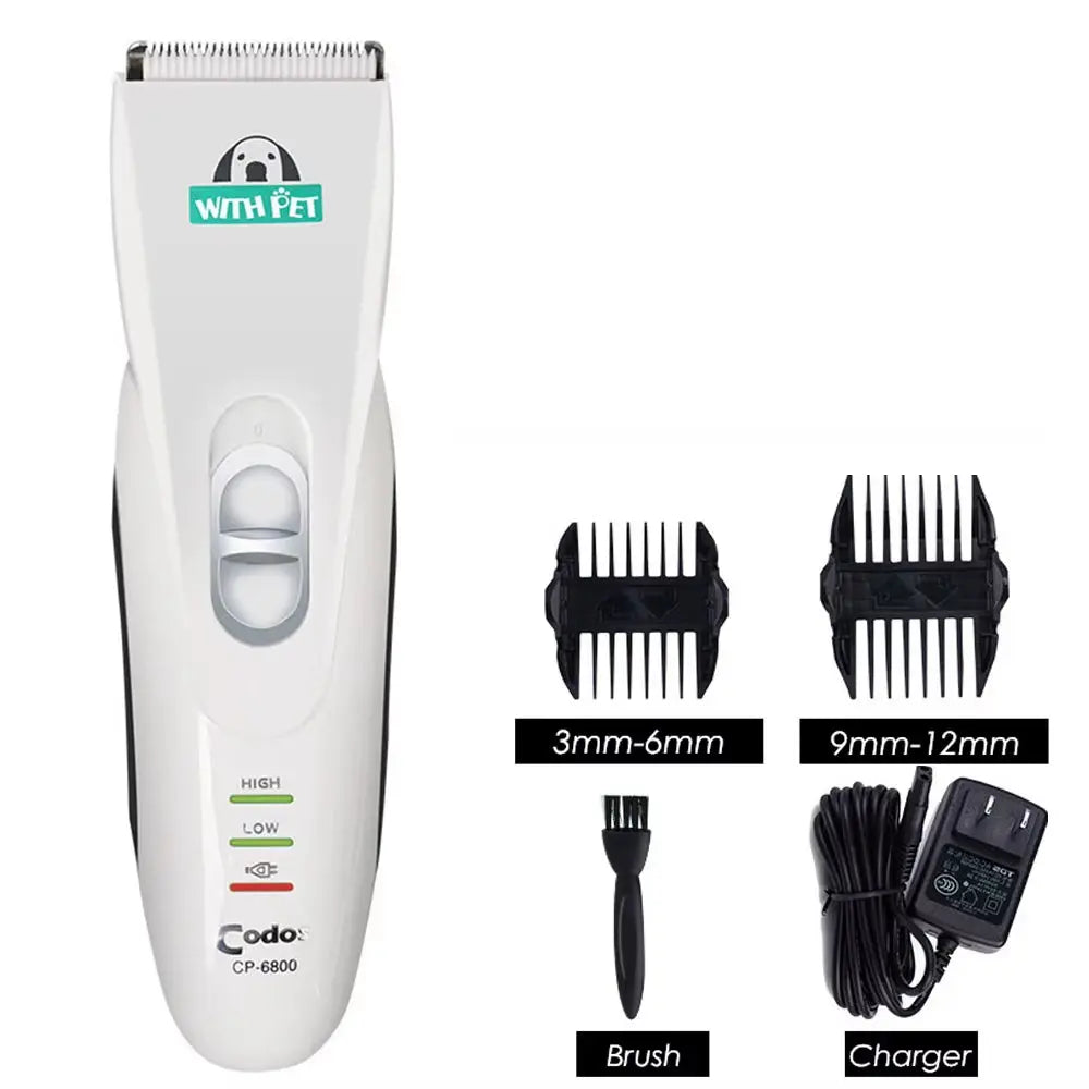 Pet Hair Clipper Trimmer – Professional, Rechargeable, Low Noise Grooming Tool for Dogs & Cats No Box Standard