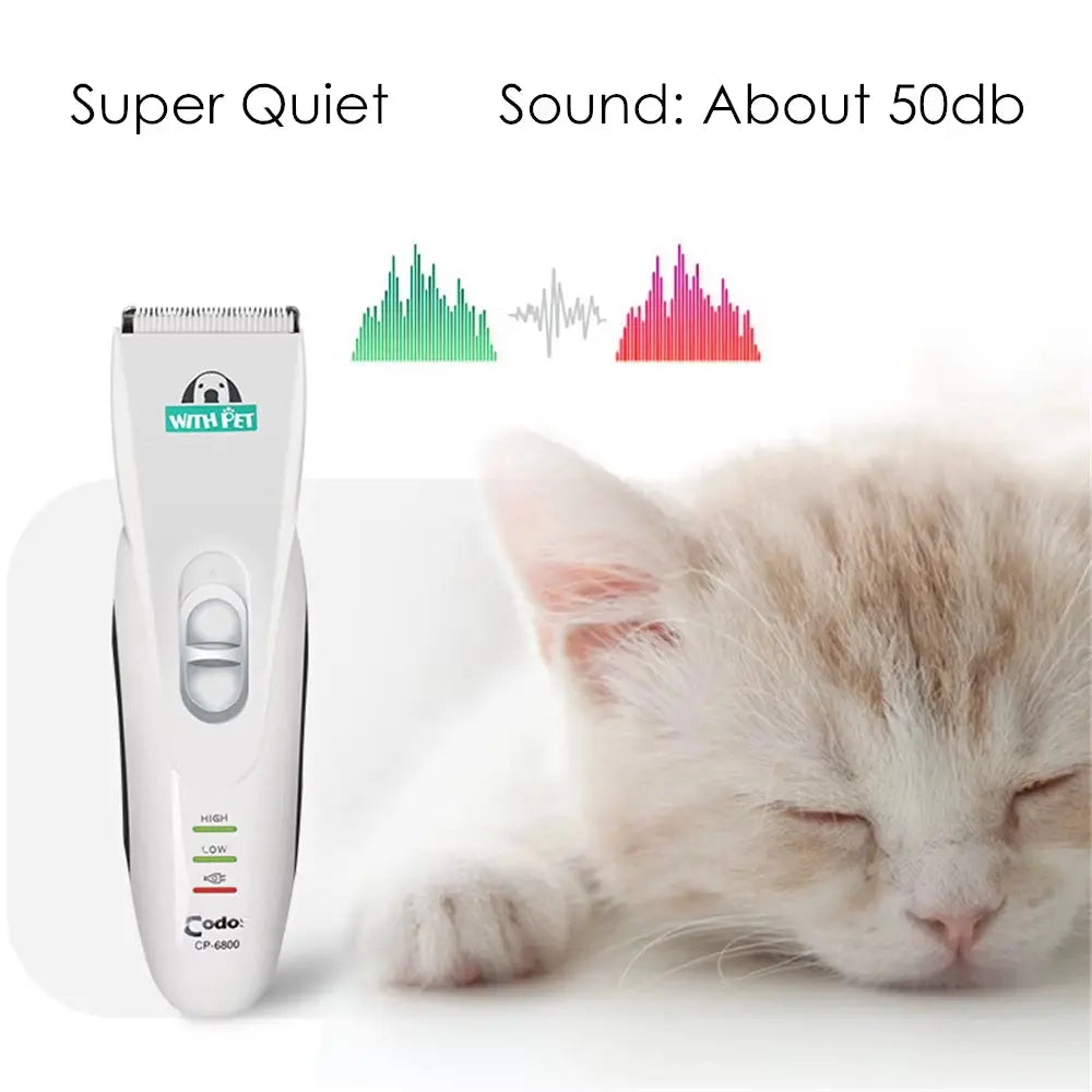 Pet Hair Clipper Trimmer – Professional, Rechargeable, Low Noise Grooming Tool for Dogs & Cats