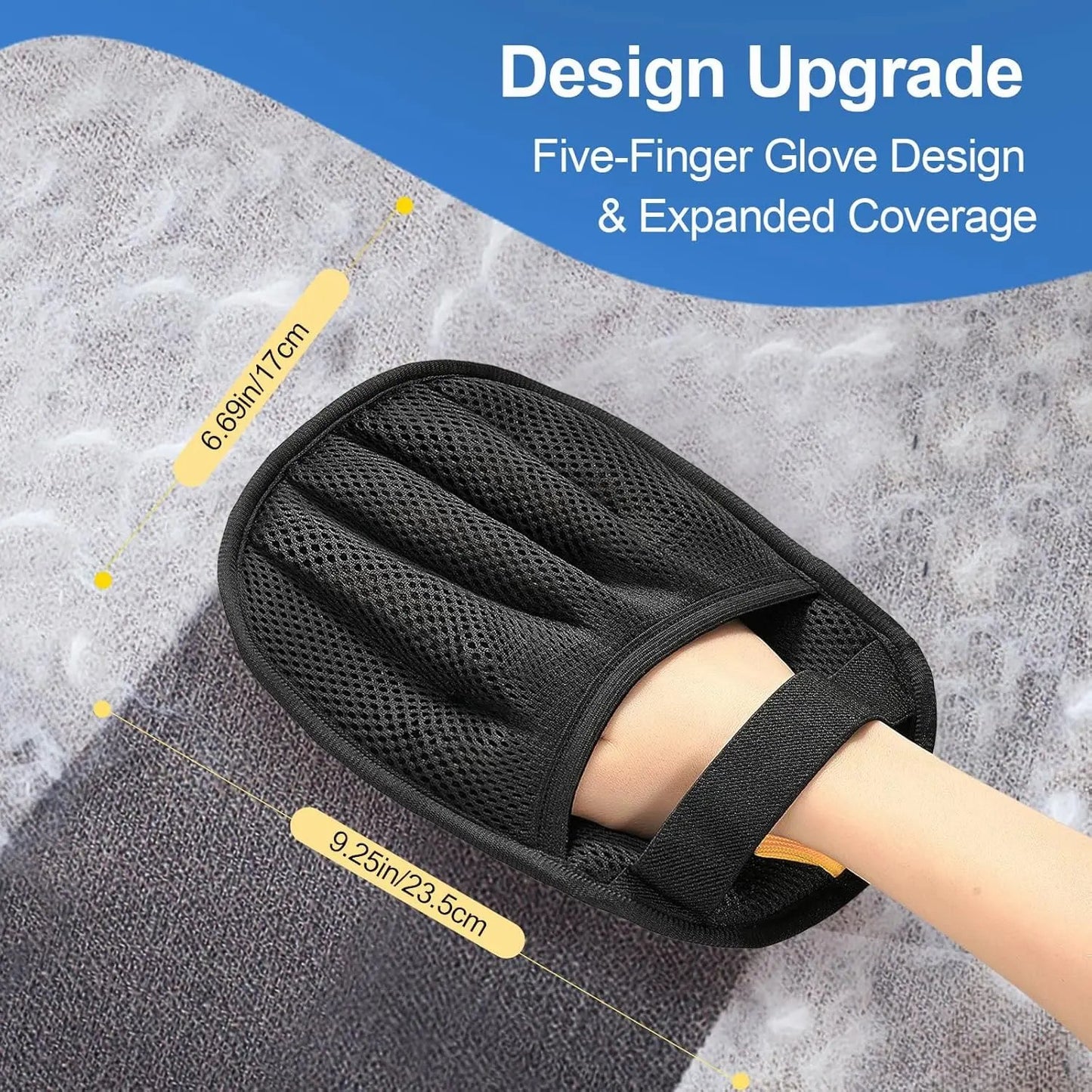 Pet Hair Removal Glove – Reusable 5-Finger Electrostatic Brush for Cats & Dogs