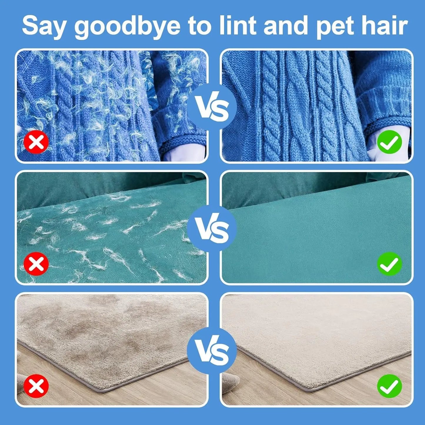 Pet Hair Removal Glove – Reusable 5-Finger Electrostatic Brush for Cats & Dogs