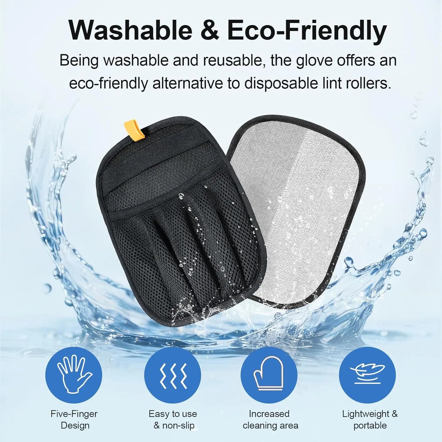 Pet Hair Removal Glove – Reusable 5-Finger Electrostatic Brush for Cats & Dogs