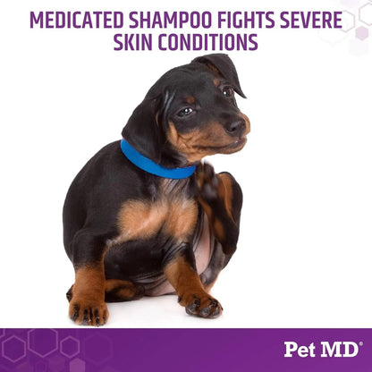 Pet MD Micoseb-CX Medicated Shampoo for Dogs, Cats & Horses – 12 Oz