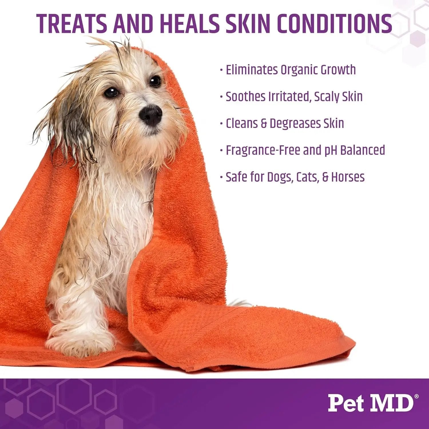 Pet MD Micoseb-CX Medicated Shampoo for Dogs, Cats & Horses – 12 Oz