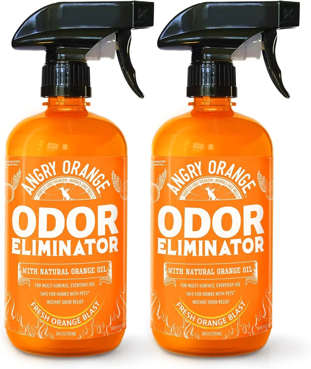 Pet Odor Eliminator Spray for Urine & Stains, Fresh Scent, 24oz Citrus 24Oz (2 Pack)
