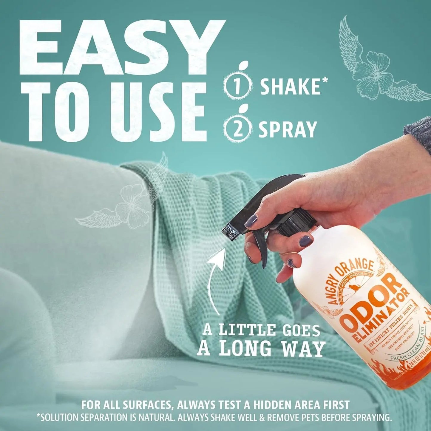 Pet Odor Eliminator Spray for Urine & Stains, Fresh Scent, 24oz