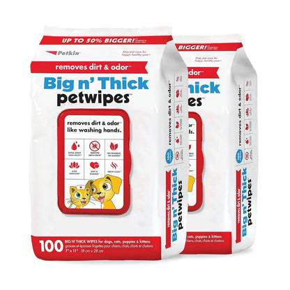 Pet Wipes for Dogs & Cats – 100 Large Grooming Wipes for Ears, Face, Eyes & Paws 2