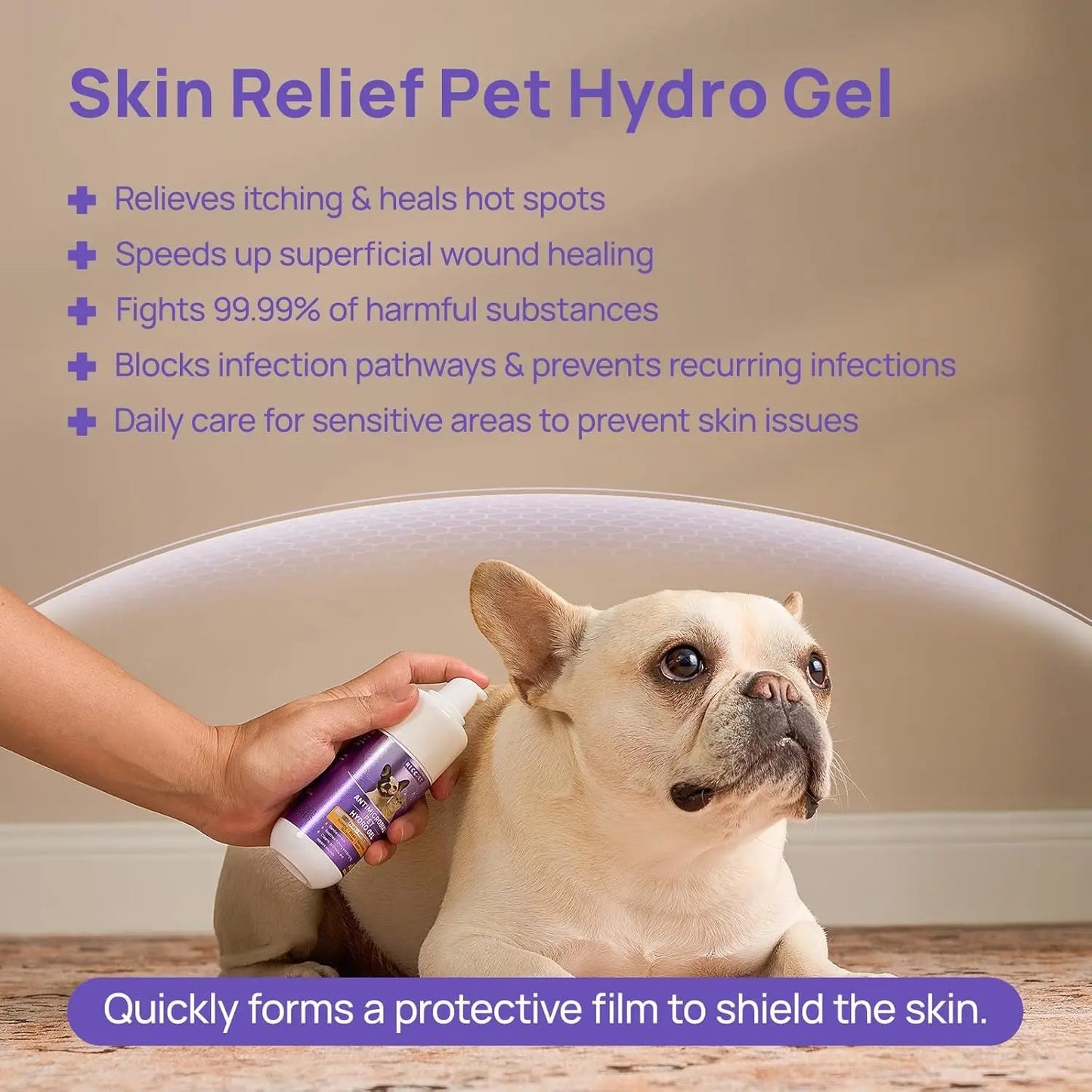 Pet Wound Care Hydro Gel for Dogs & Cats, Hot Spot & Skin Relief – 3.4 oz