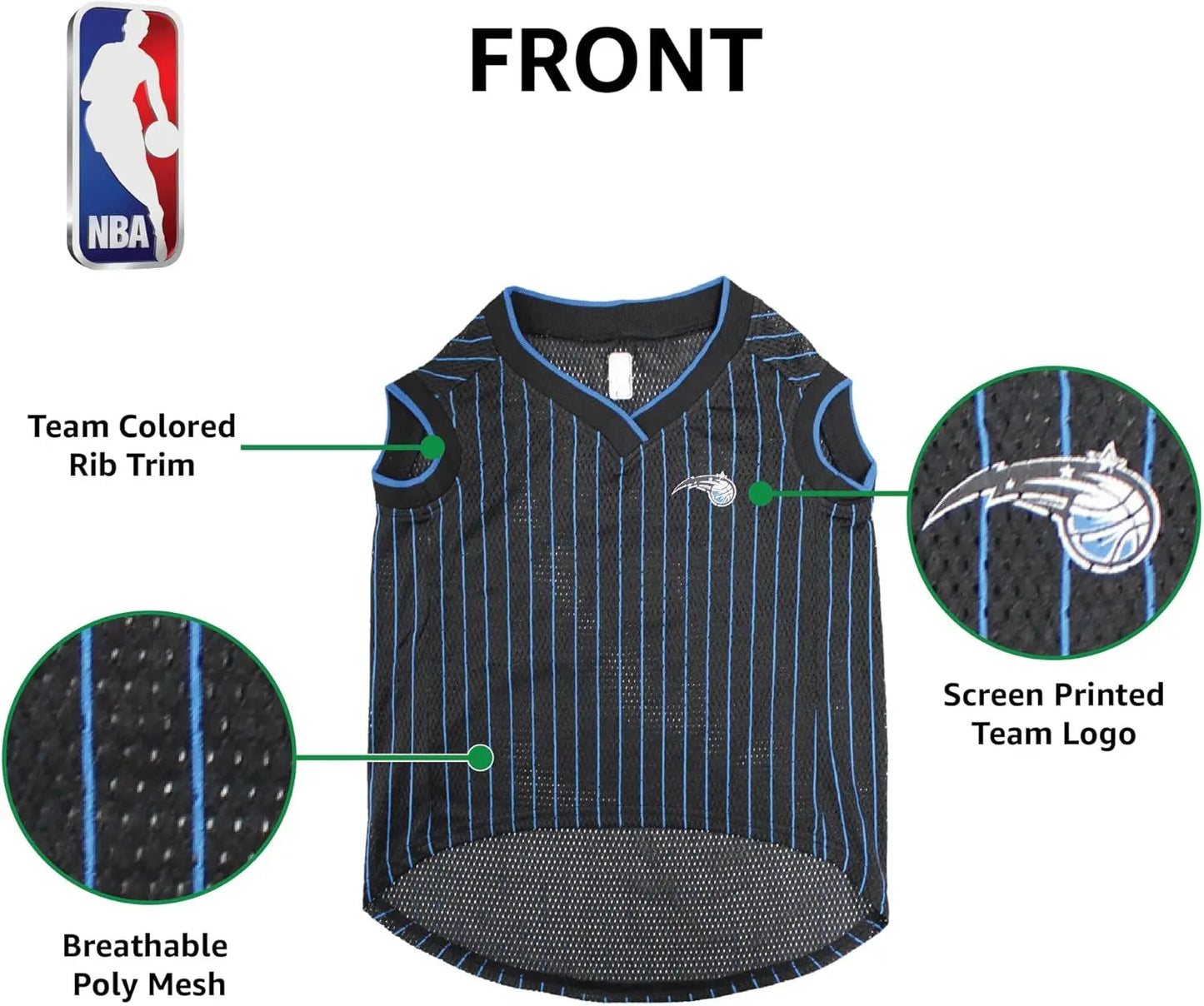 Pets First NBA Dog Jersey Tank Top Basketball Pet Shirt – All Teams & Sizes