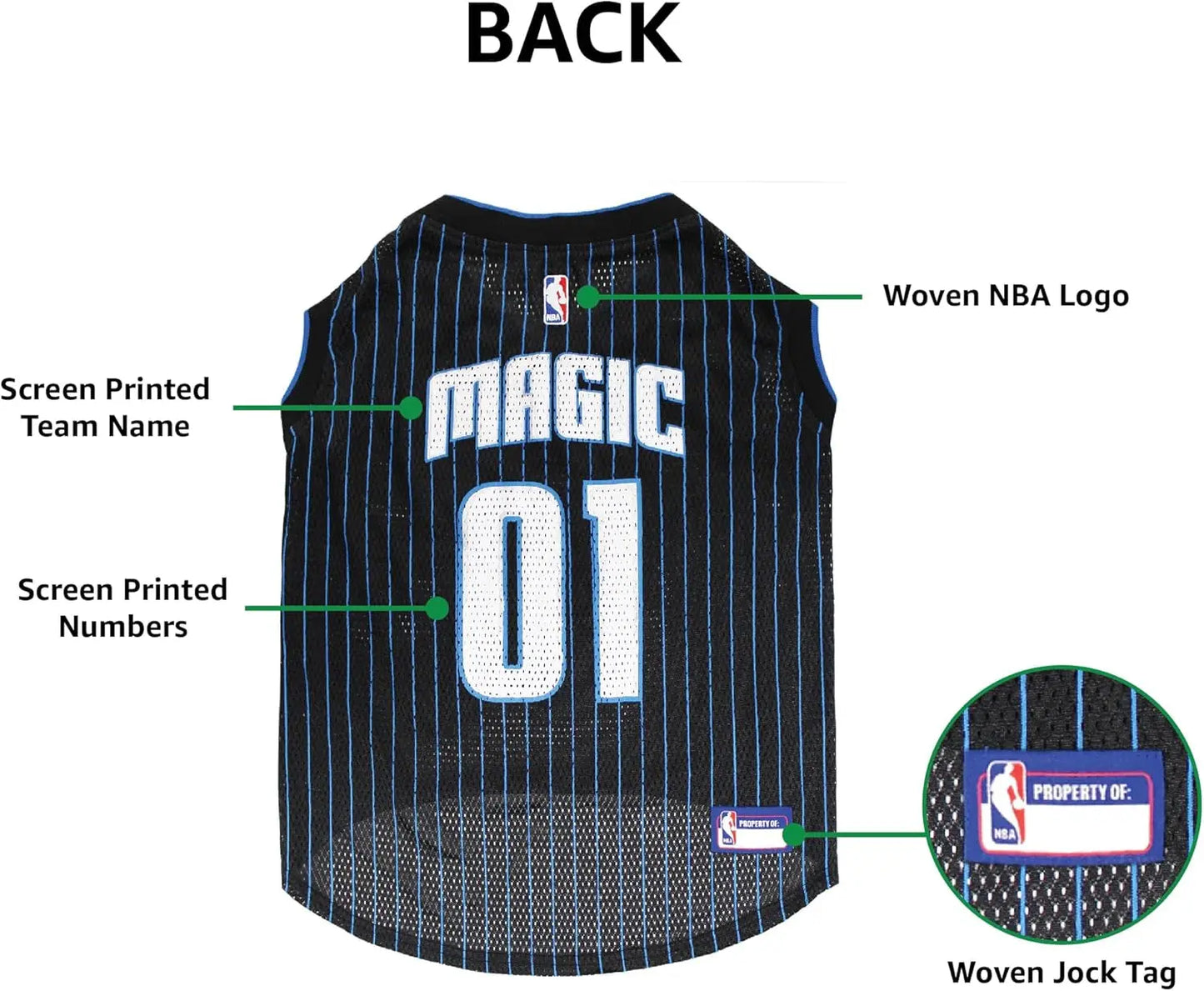 Pets First NBA Dog Jersey Tank Top Basketball Pet Shirt – All Teams & Sizes