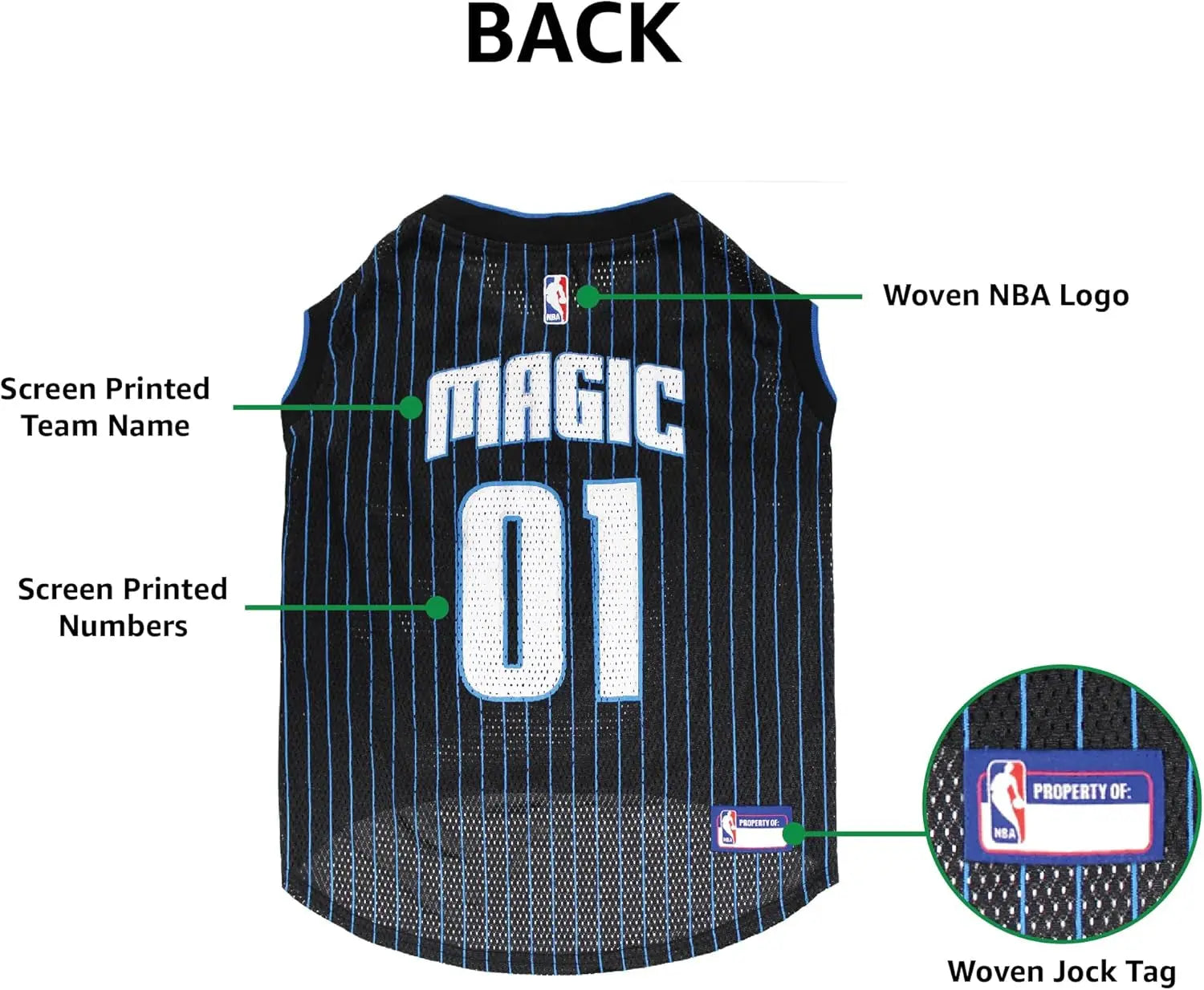 Pets First NBA Dog Jersey Tank Top Basketball Pet Shirt – All Teams & Sizes