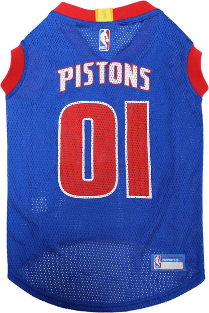 Pets First NBA Dog Jersey Tank Top Basketball Pet Shirt – All Teams & Sizes Detroit Pistons
