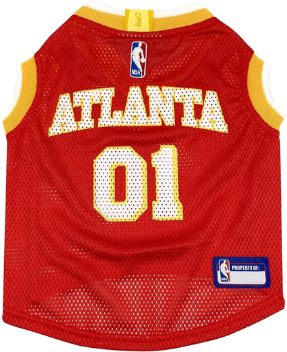 Pets First NBA Dog Jersey Tank Top Basketball Pet Shirt – All Teams & Sizes Atlanta Hawks
