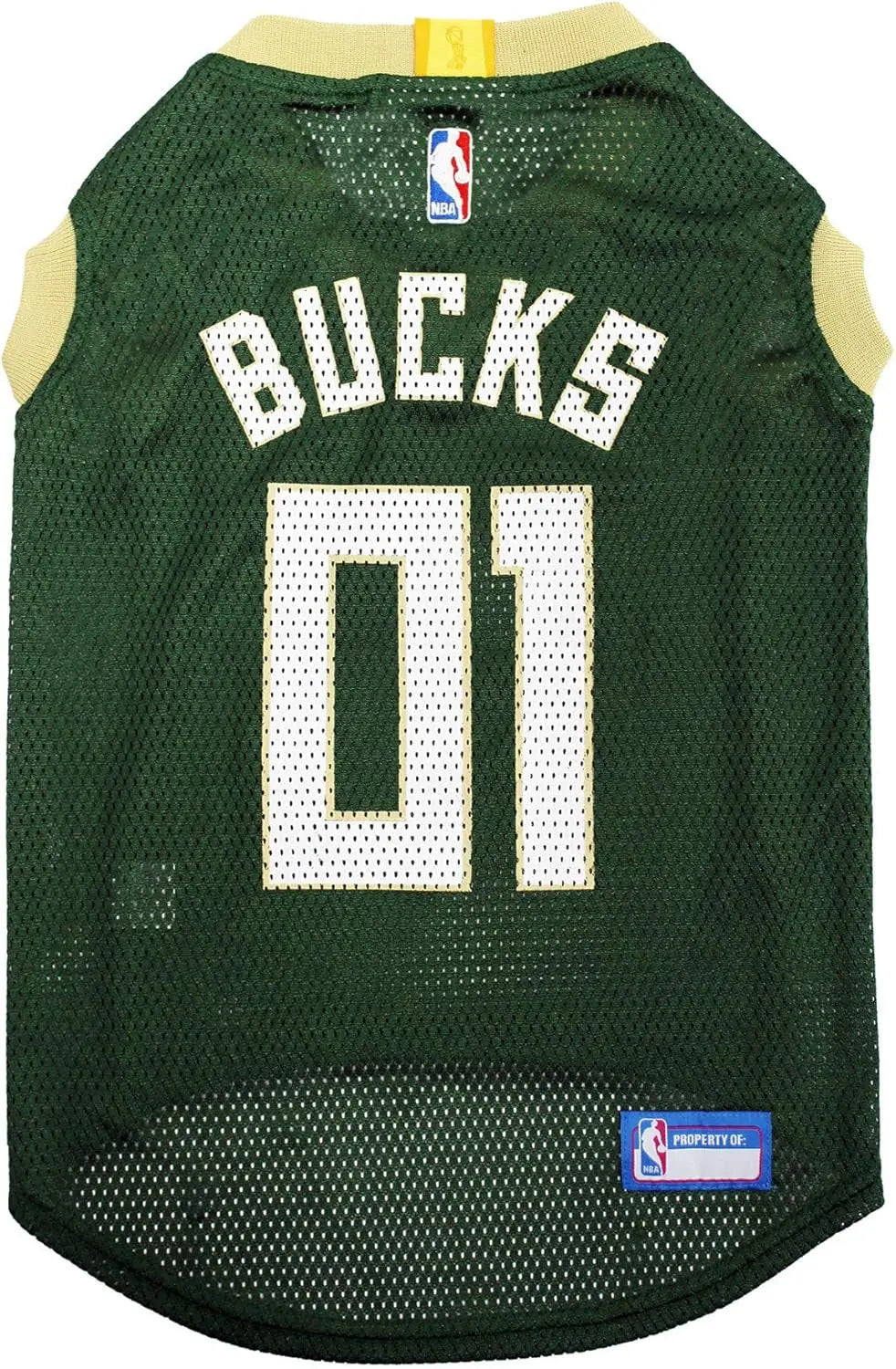 Pets First NBA Dog Jersey Tank Top Basketball Pet Shirt – All Teams & Sizes Milwaukee Bucks