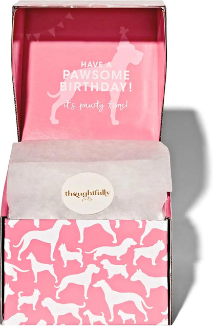 Pink & Blue Dog Birthday Mini Cookie Cake – Peanut Butter, Hand Decorated