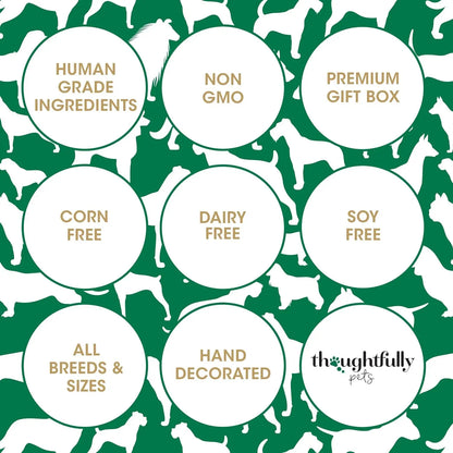 Pink & Blue Dog Birthday Mini Cookie Cake – Peanut Butter, Hand Decorated