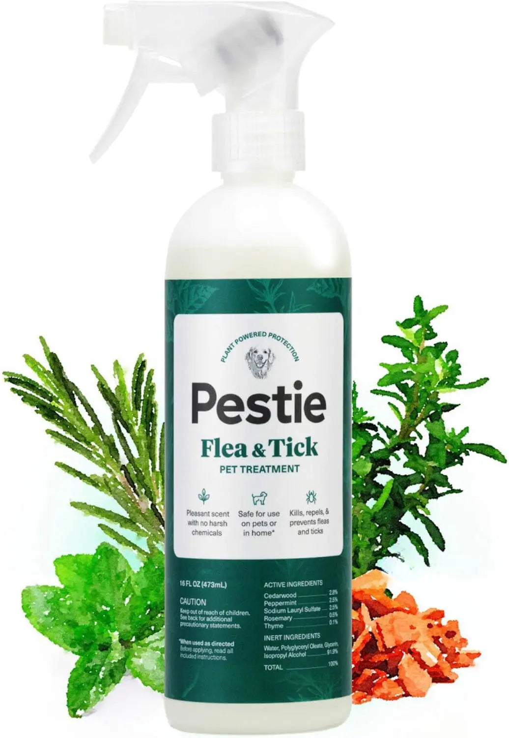Plant-Powered Flea & Tick Spray – Natural Pest Repellent for Cats & Dogs, 8 oz Default Title