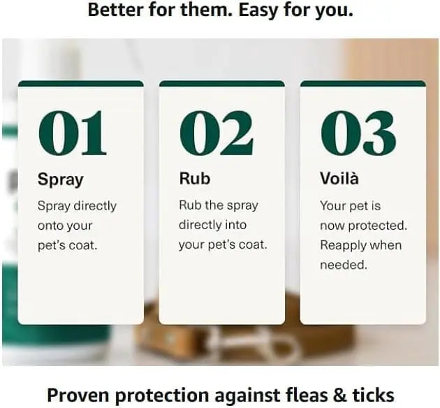 Plant-Powered Flea & Tick Spray – Natural Pest Repellent for Cats & Dogs, 8 oz