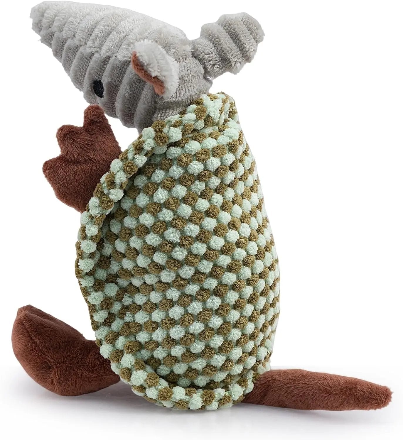 Armadillo Squeaky Plush Dog Toy, Soft Chew Toy for Small & Medium Dogs