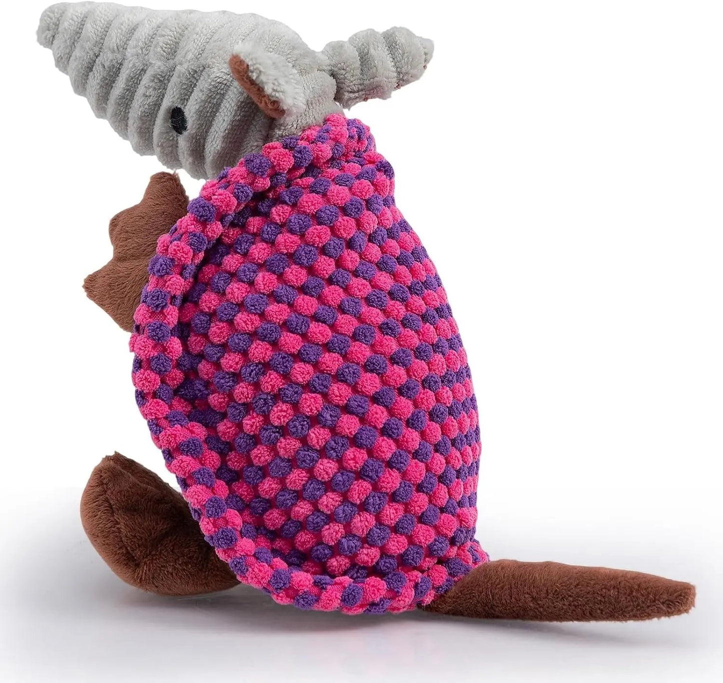 Armadillo Squeaky Plush Dog Toy, Soft Chew Toy for Small & Medium Dogs
