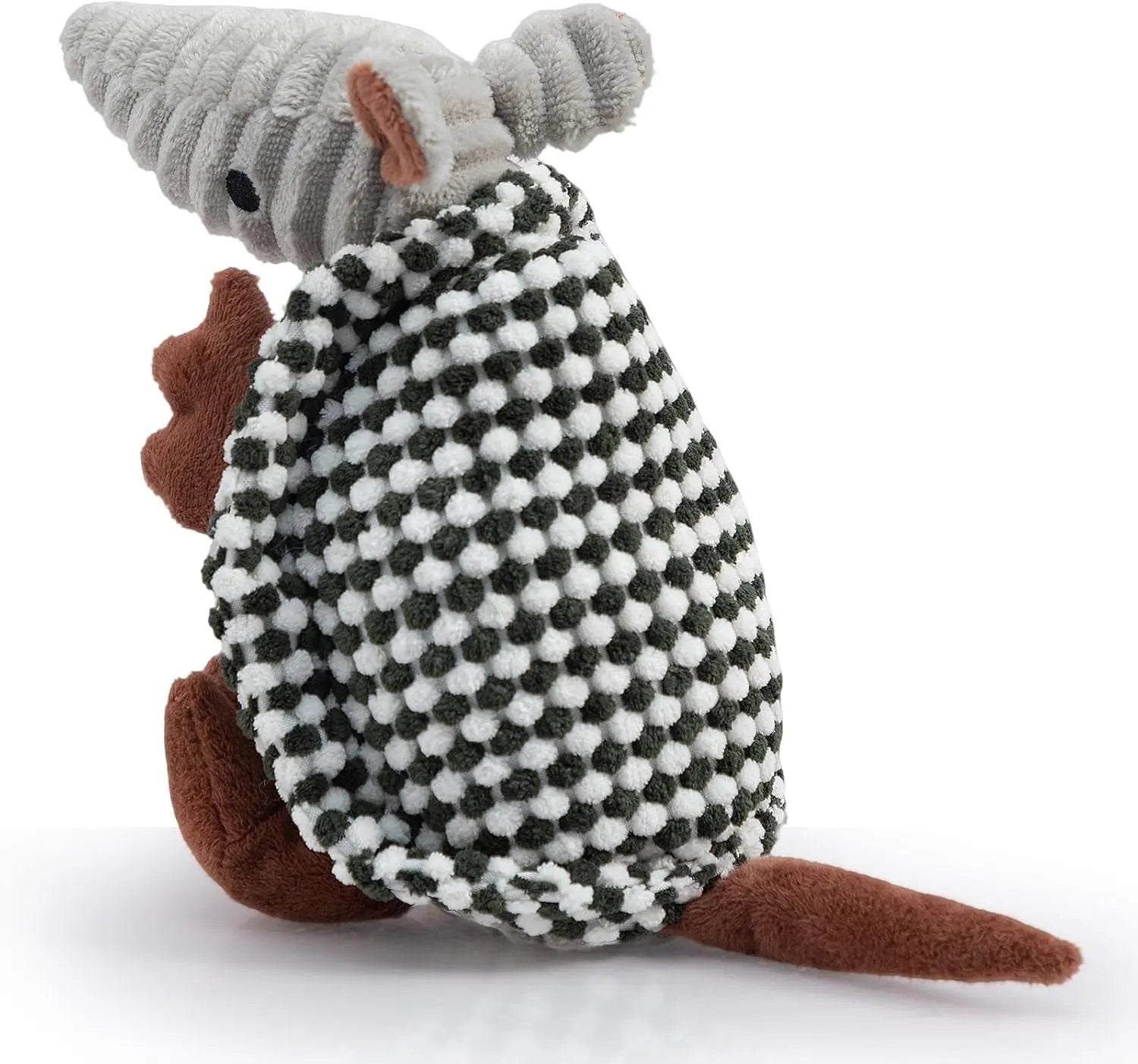 Armadillo Squeaky Plush Dog Toy, Soft Chew Toy for Small & Medium Dogs