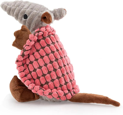 Armadillo Squeaky Plush Dog Toy, Soft Chew Toy for Small & Medium Dogs