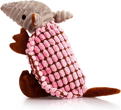 Armadillo Squeaky Plush Dog Toy, Soft Chew Toy for Small & Medium Dogs