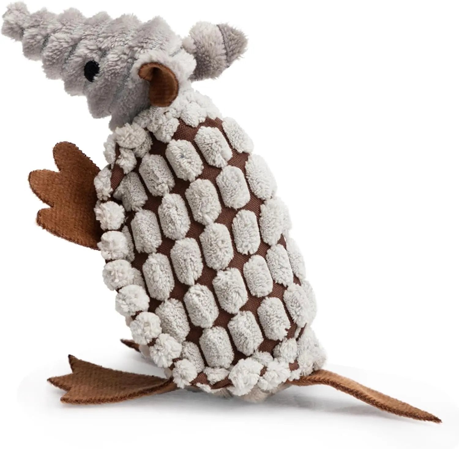 Armadillo Squeaky Plush Dog Toy, Soft Chew Toy for Small & Medium Dogs