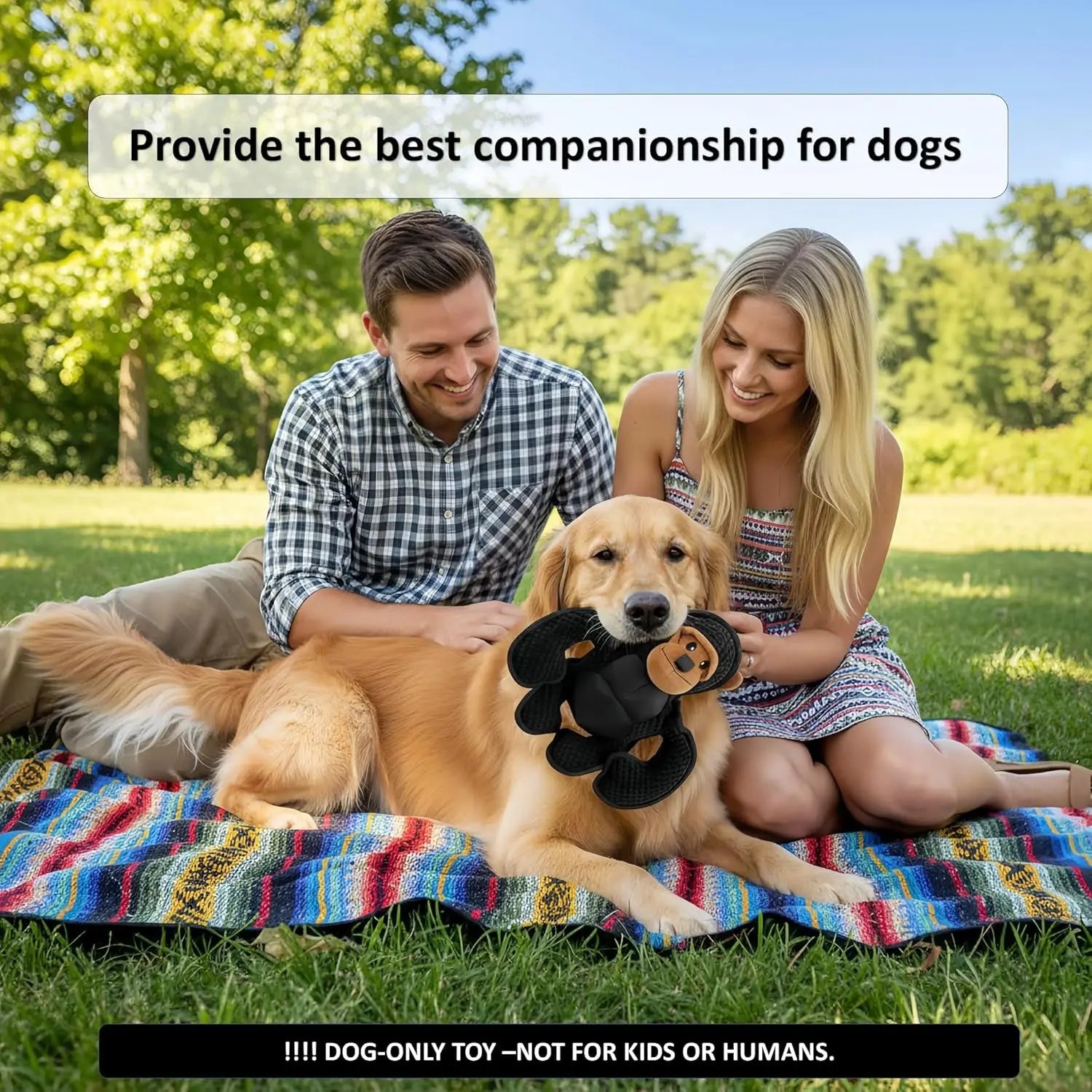 Plush Squeaky Gorilla Dog Toy 11in Tough for Large Dogs