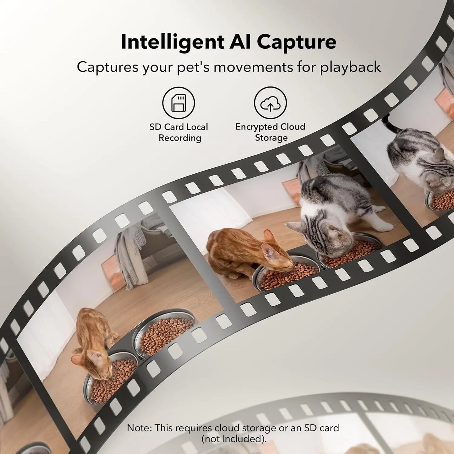 5L Smart Automatic Cat & Dog Feeder with Camera, Dual Tray & App Control