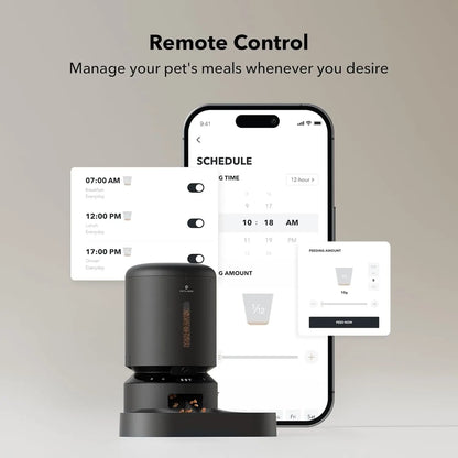 5L Smart Automatic Cat & Dog Feeder with Camera, Dual Tray & App Control