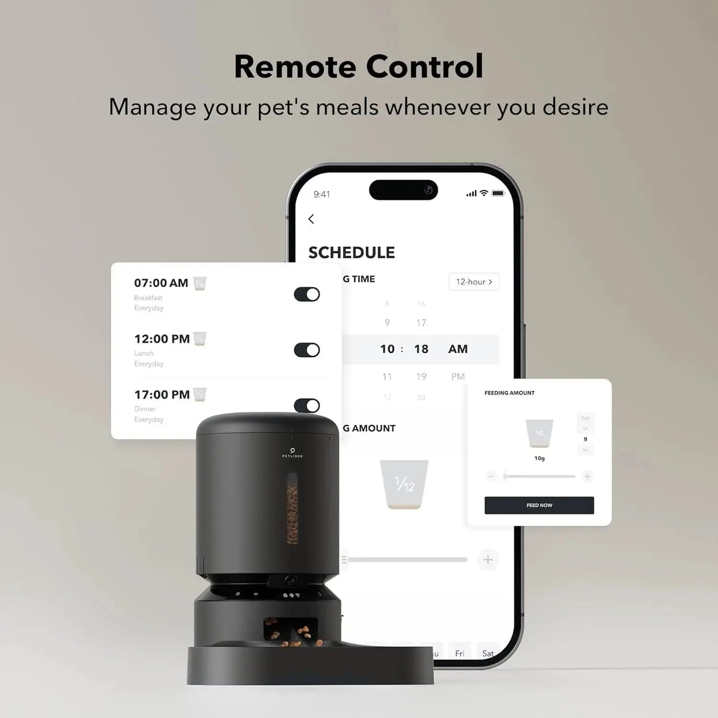 Premium 5L Smart Auto Cat Feeder with HD Camera & 2-Way Audio for Dogs & Cats